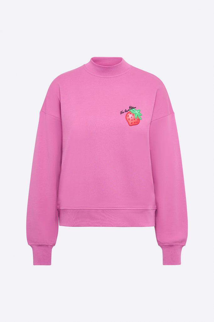 Eva sweater in crocus mit Erdbeer Print
