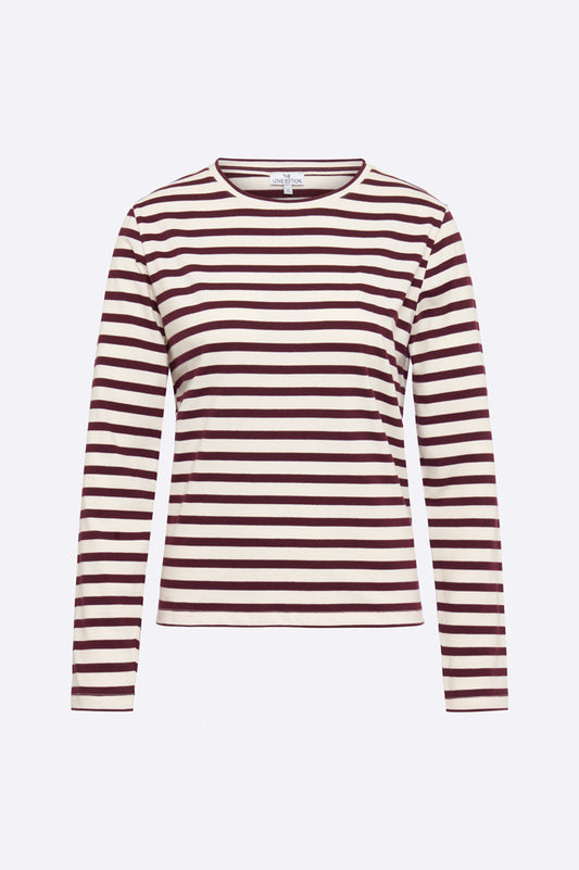 Tilda Longsleeve in rum raisin / antique white