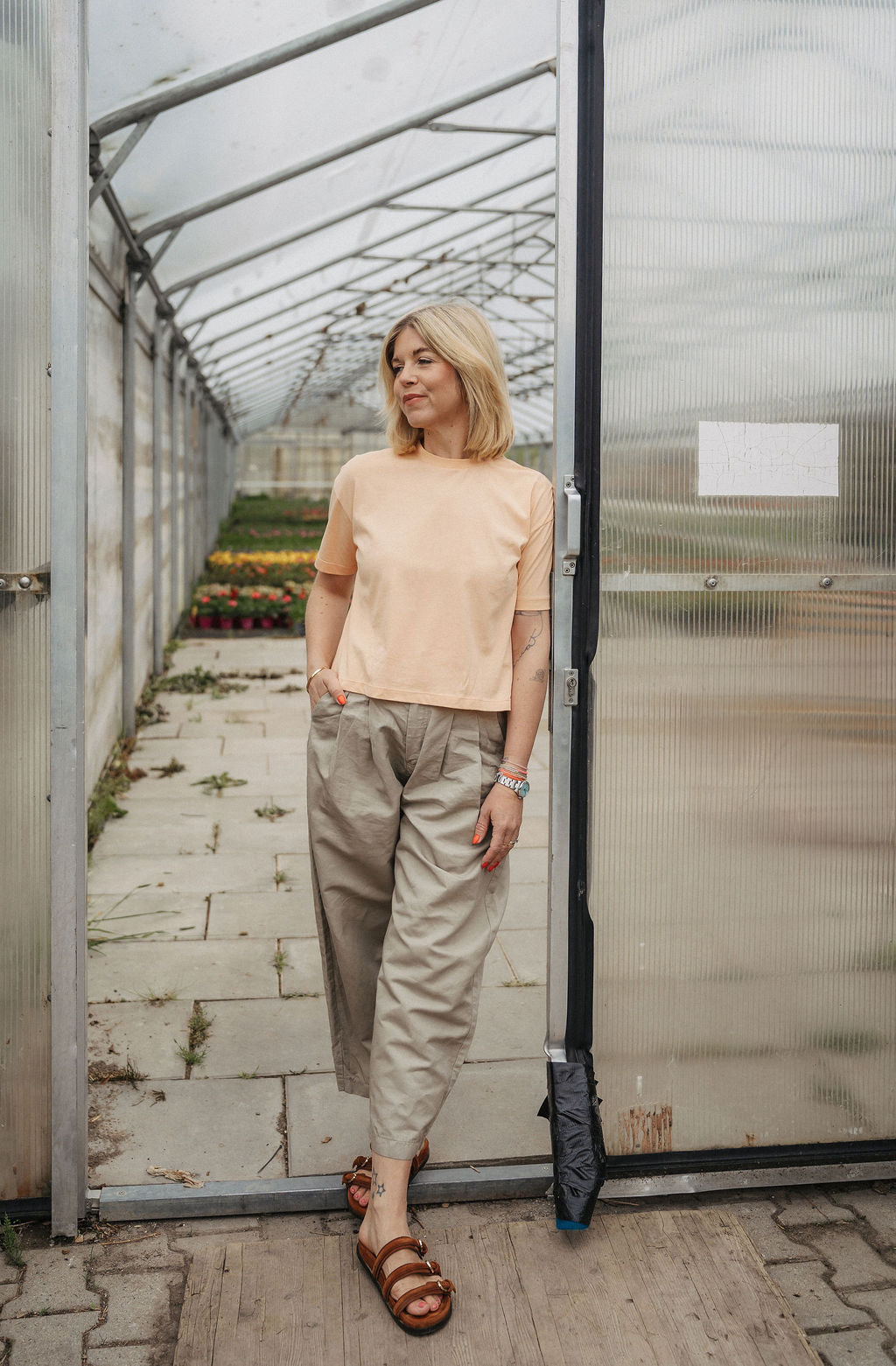Sarah t-shirt in peach