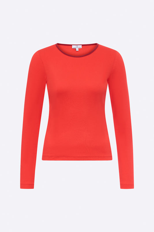 Tammo longsleeve in red and burgundy