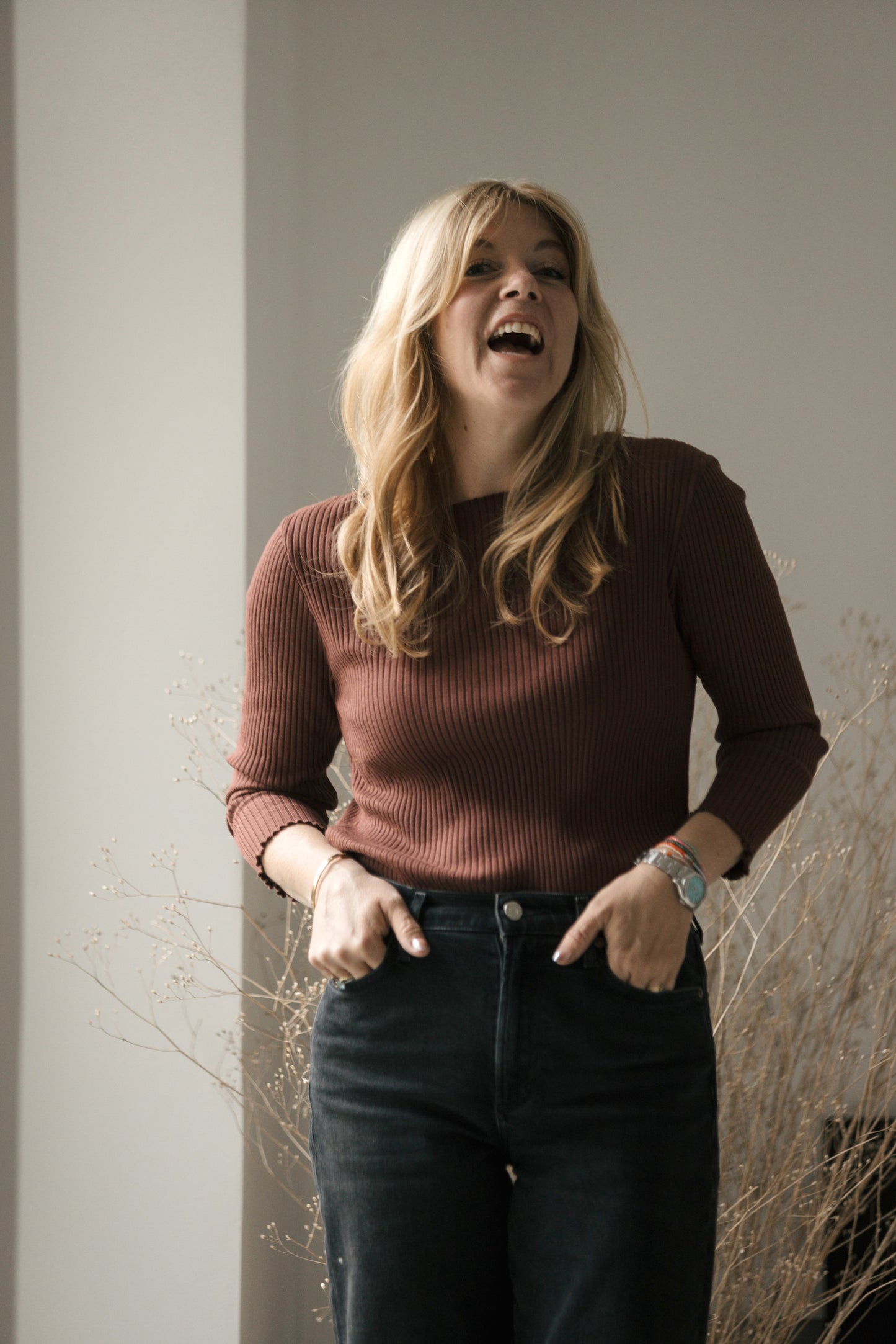 Tina Ripp Shirt in rum raisin