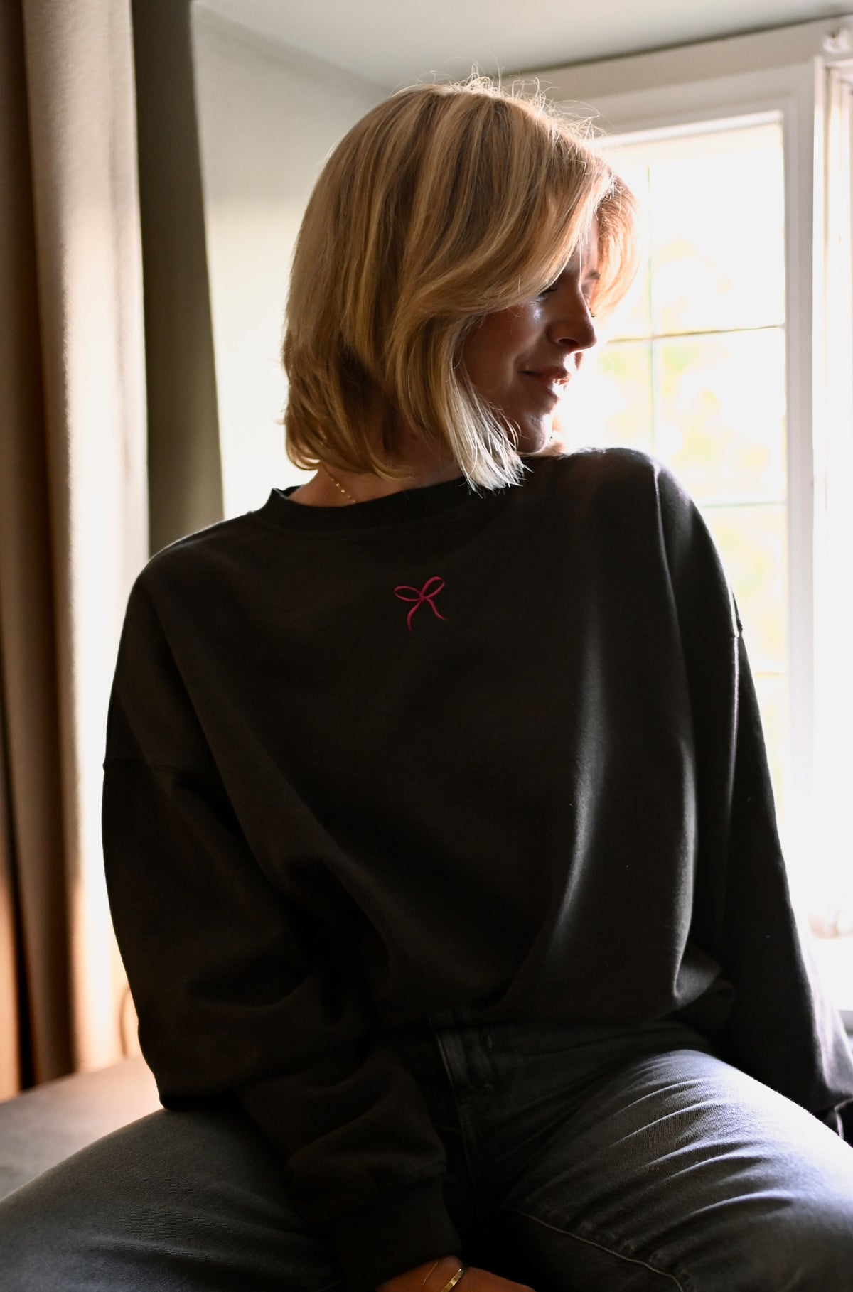 Emma sweater in dark brown melange