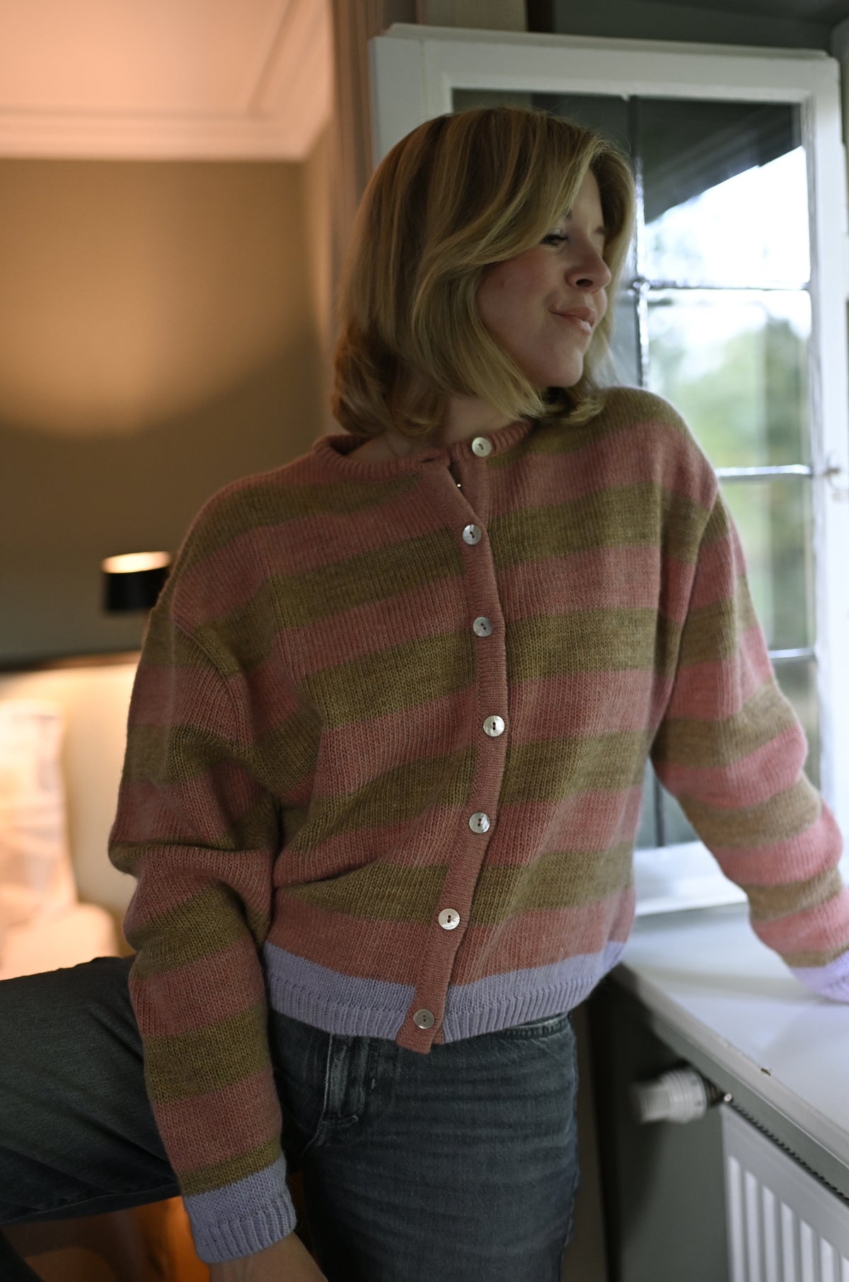 Carla cardigan in stripes