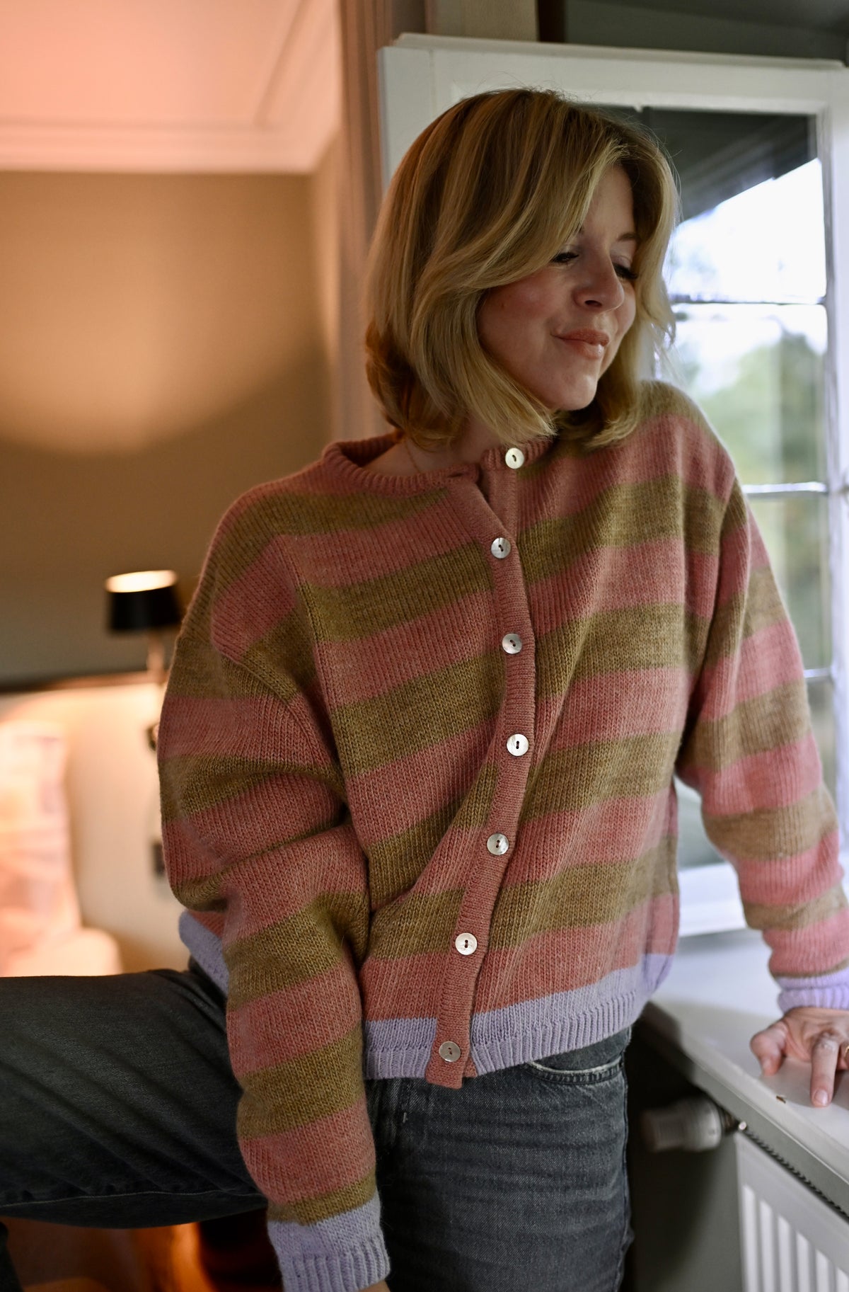 Carla cardigan in stripes