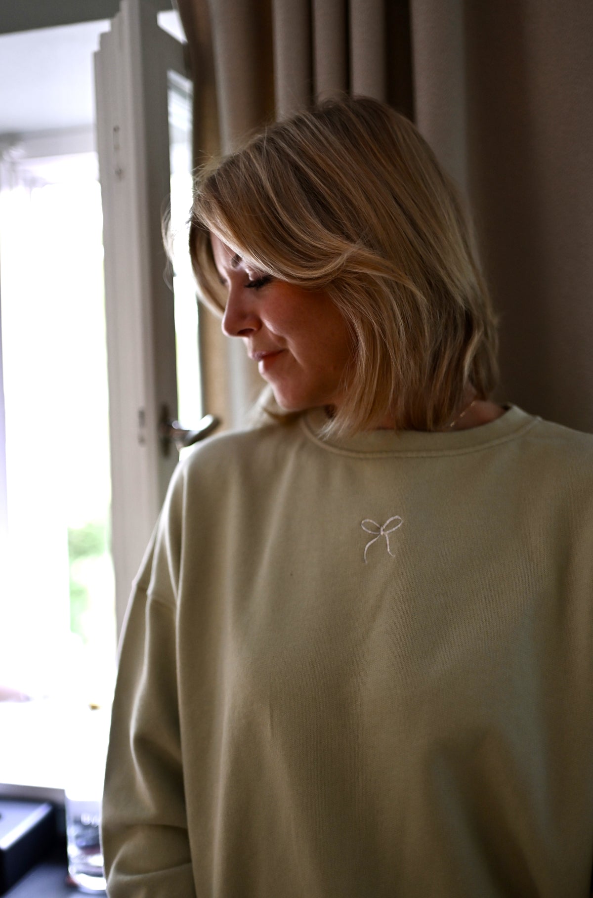 Emma sweater in dusty sage