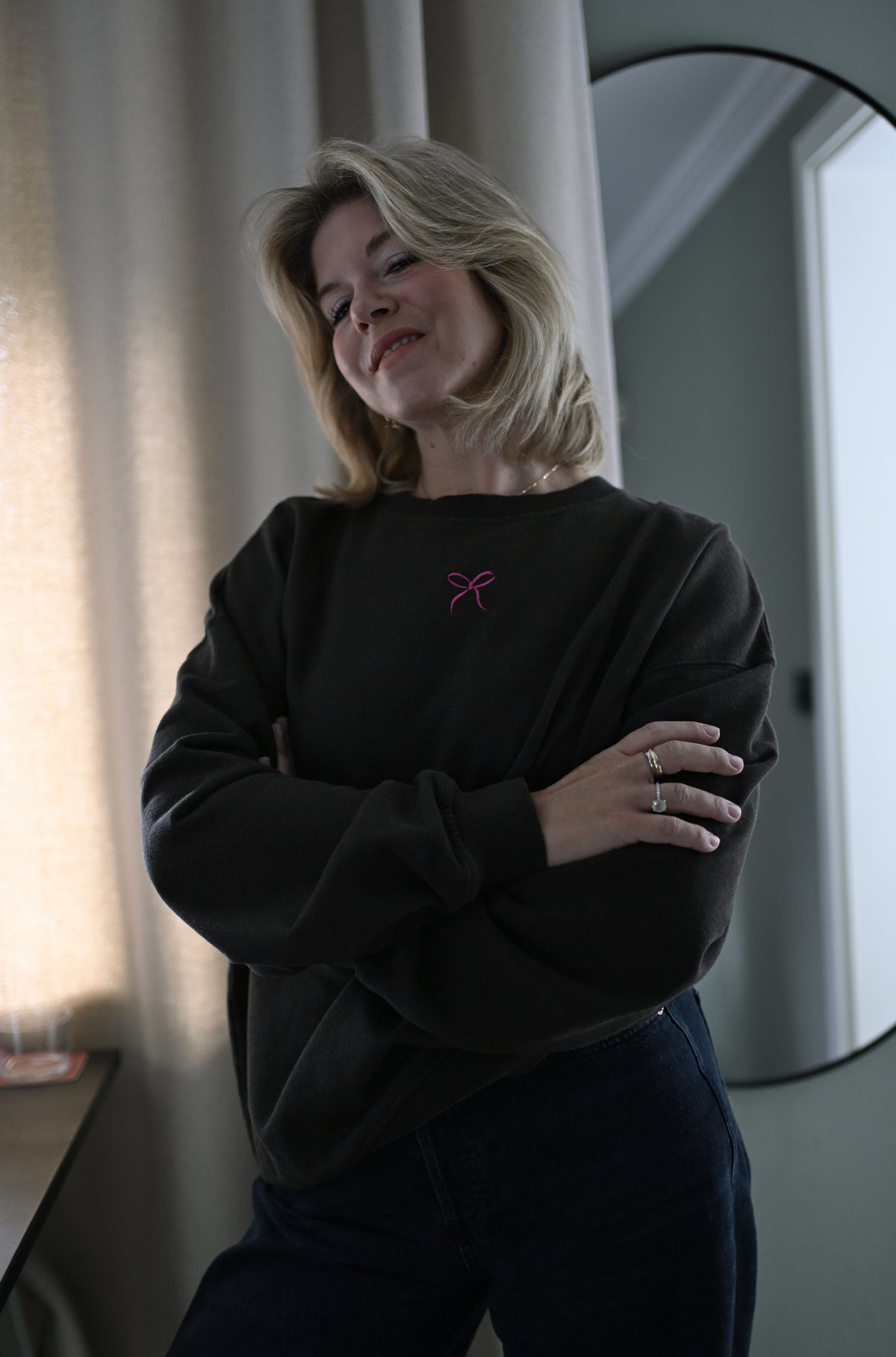 Emma sweater in dark brown melange