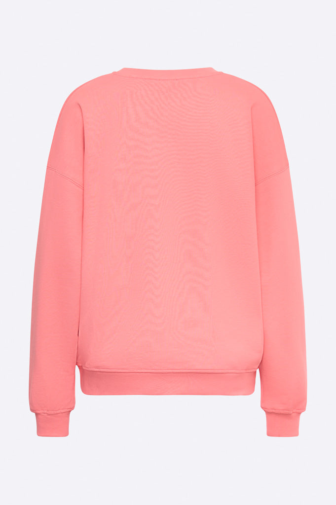 Emma sweater in pink with cowboy boot embroidery