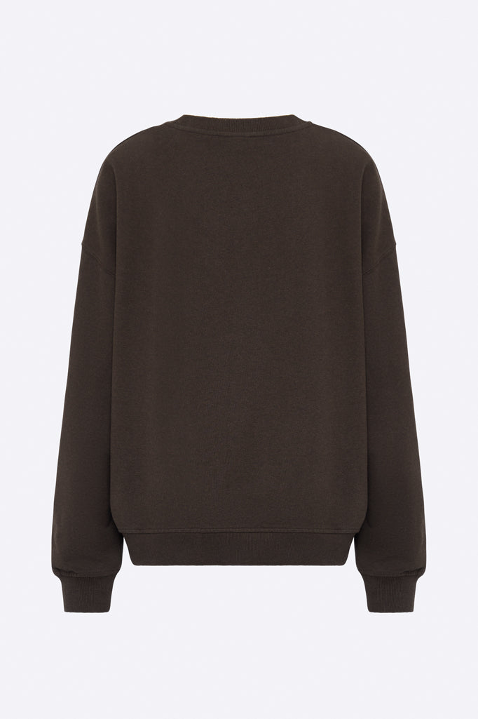 Emma sweater in dark brown melange
