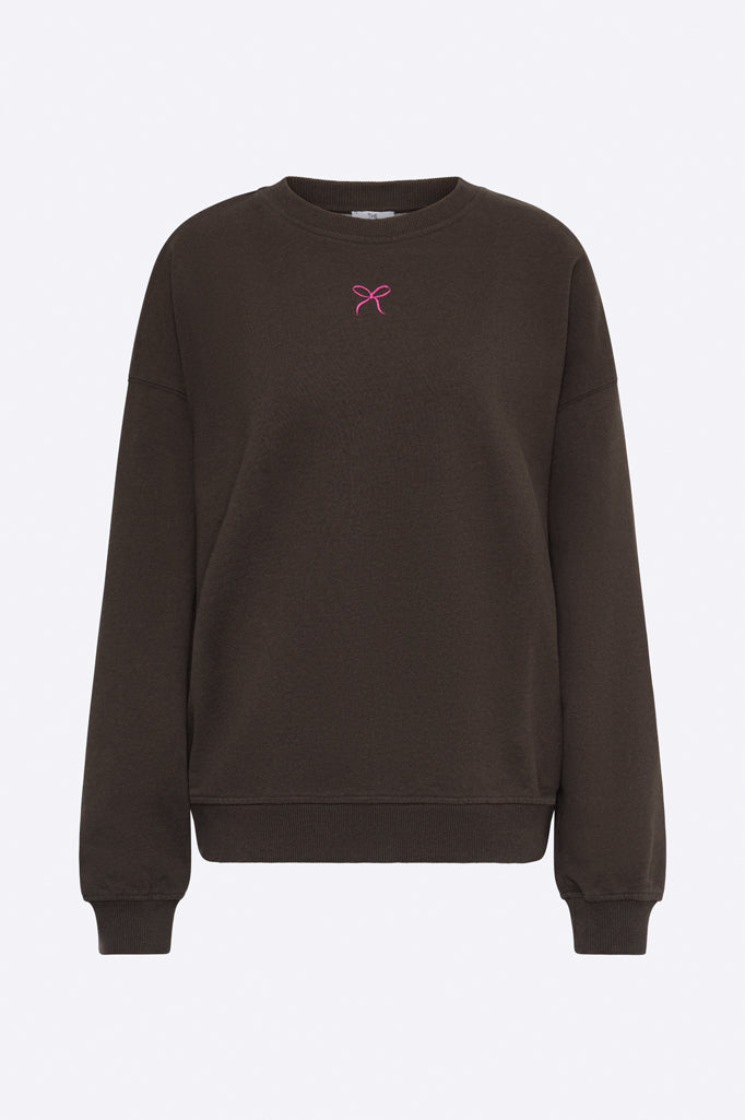 Emma sweater in dark brown melange