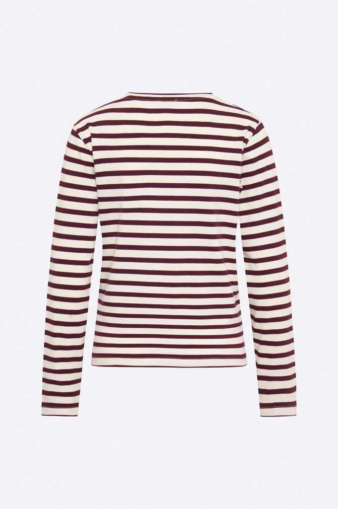 Tilda Longsleeve in rum raisin / antique white