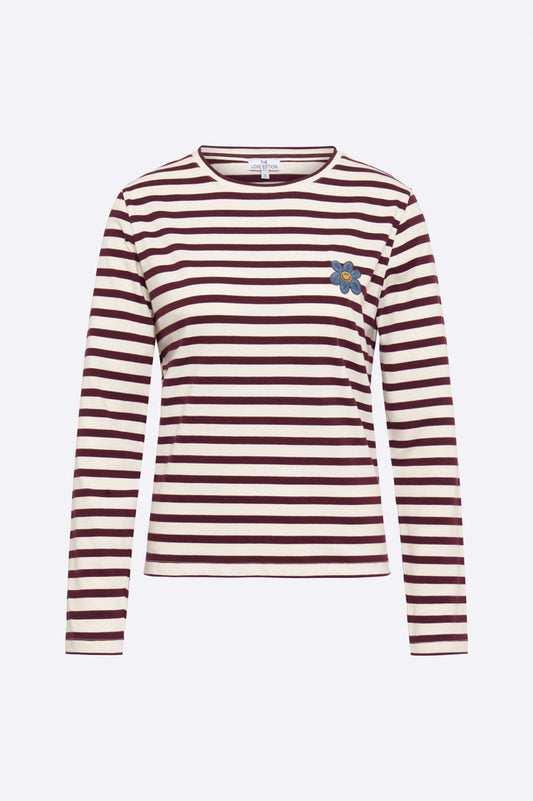 Tilda Longsleeve in rum raisin / antique white