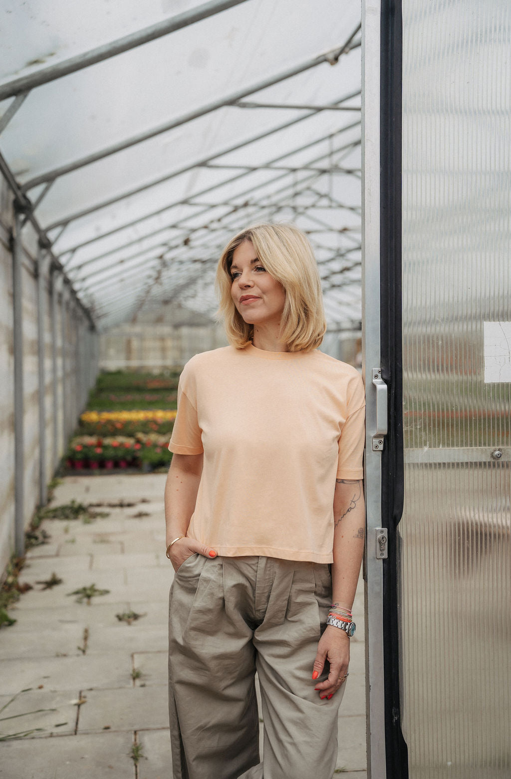 Sarah t-shirt in peach