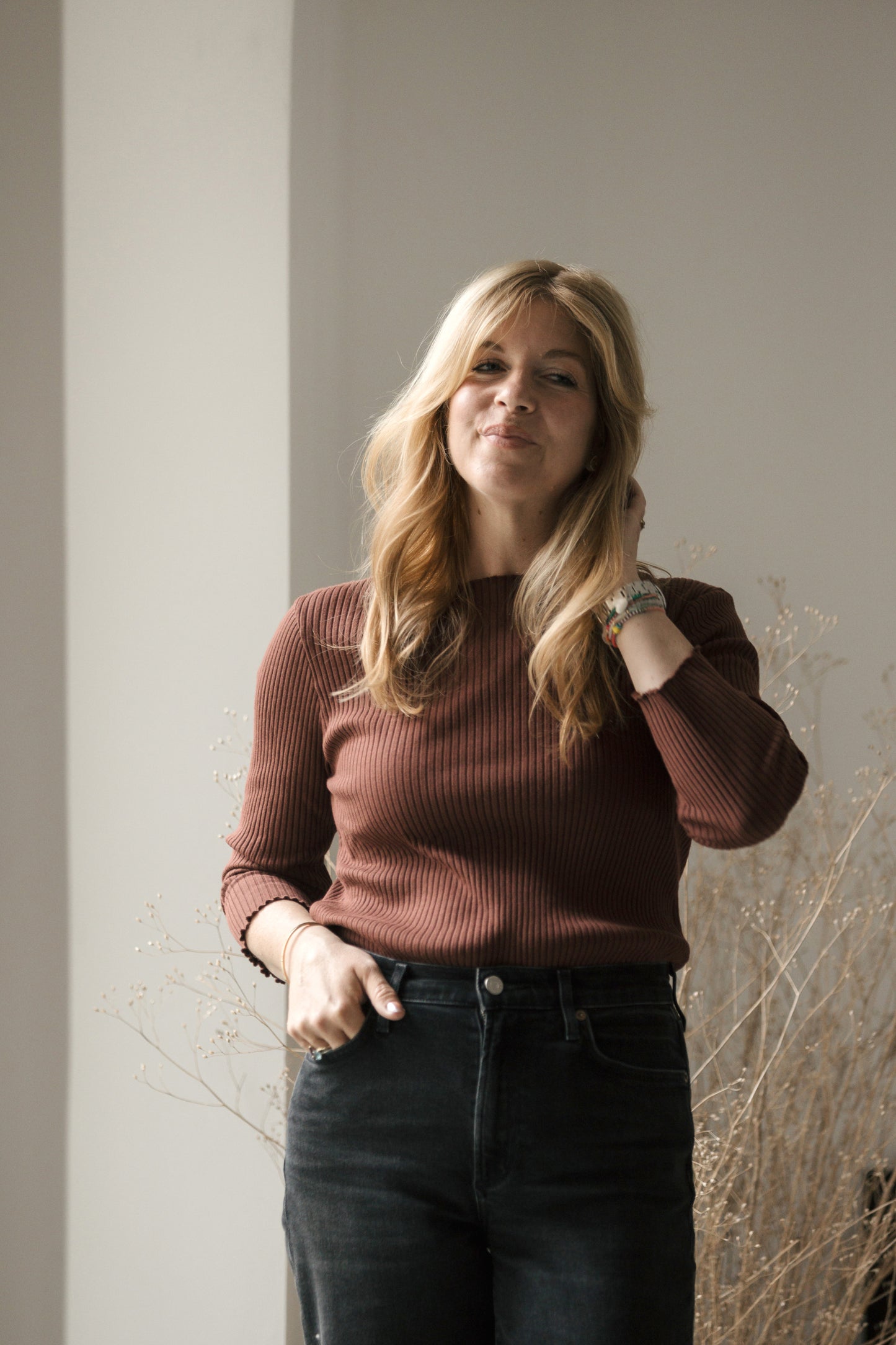 Tina Ripp Shirt in rum raisin