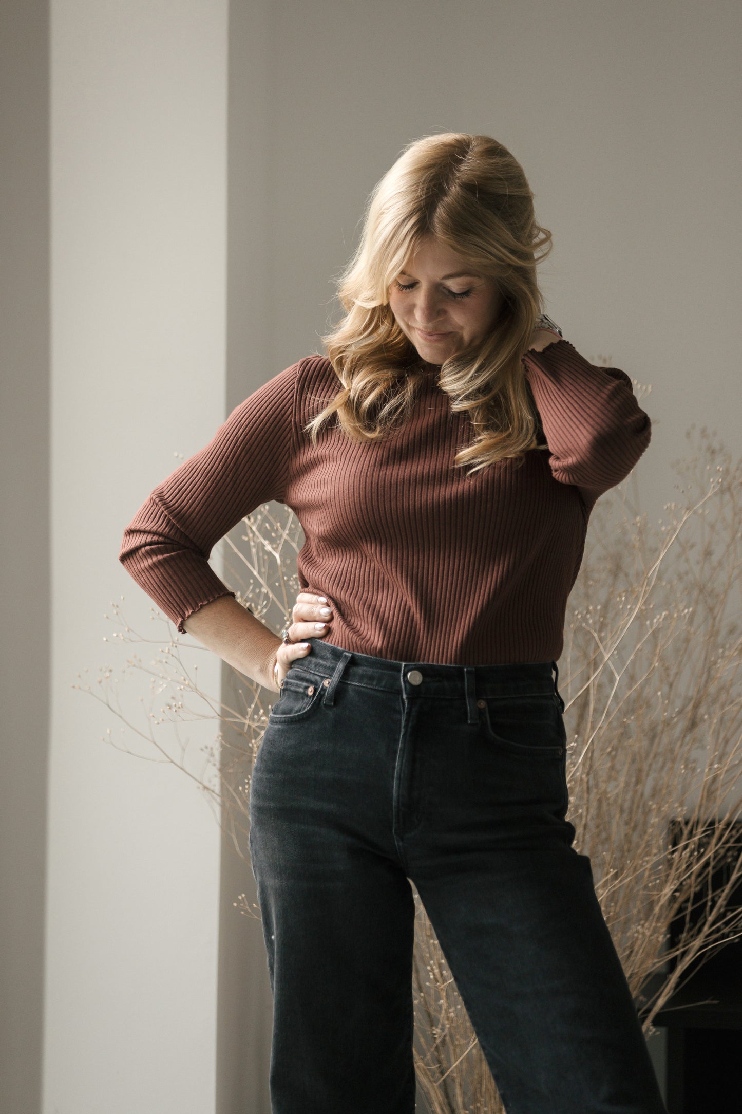 Tina Ripp Shirt in rum raisin